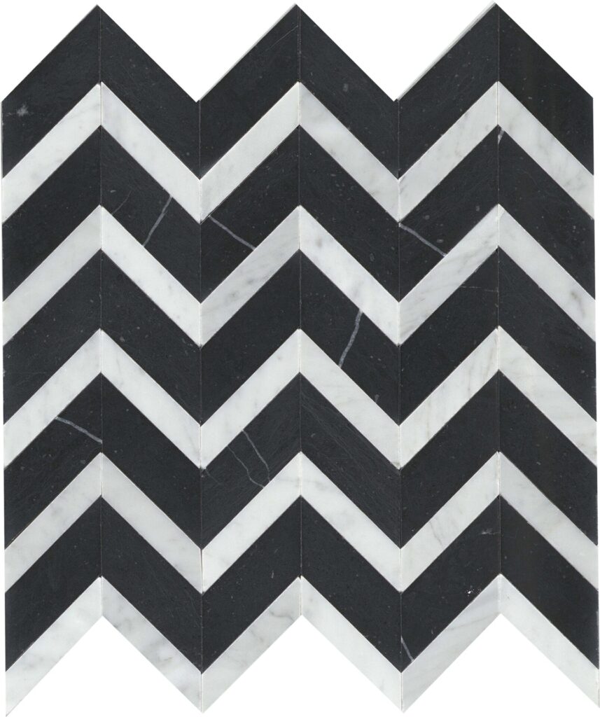 Bizou Chevron Mosaic Black/white