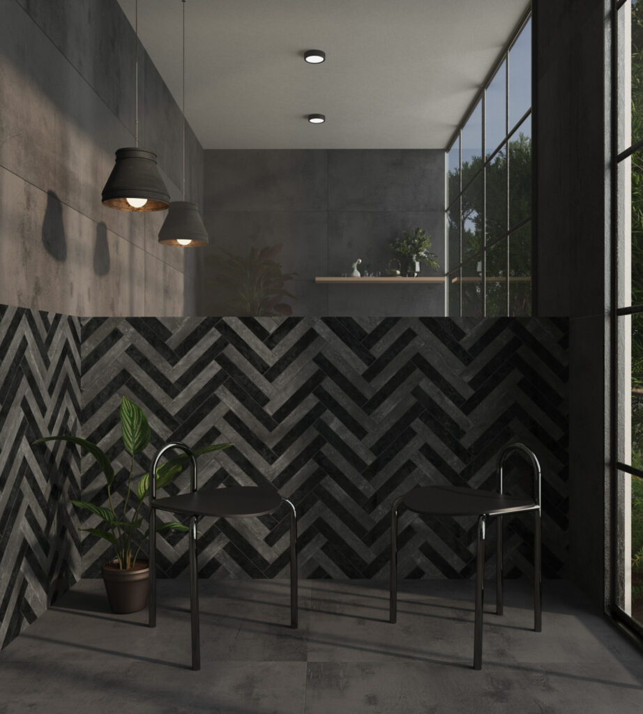 CONTRA™ 4" x 12" demi black sample wall