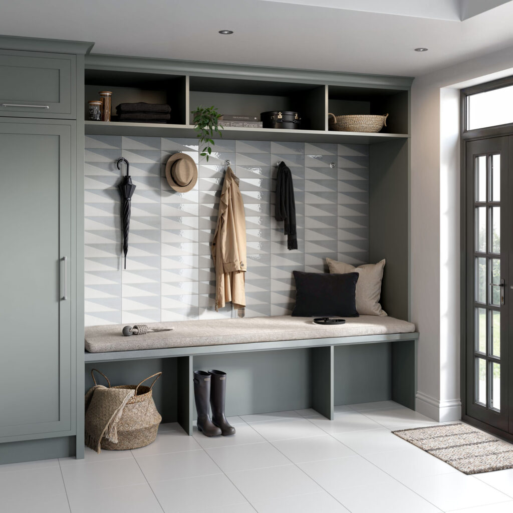 CONTRA™ 4" x 12" slant silver sample mudroom