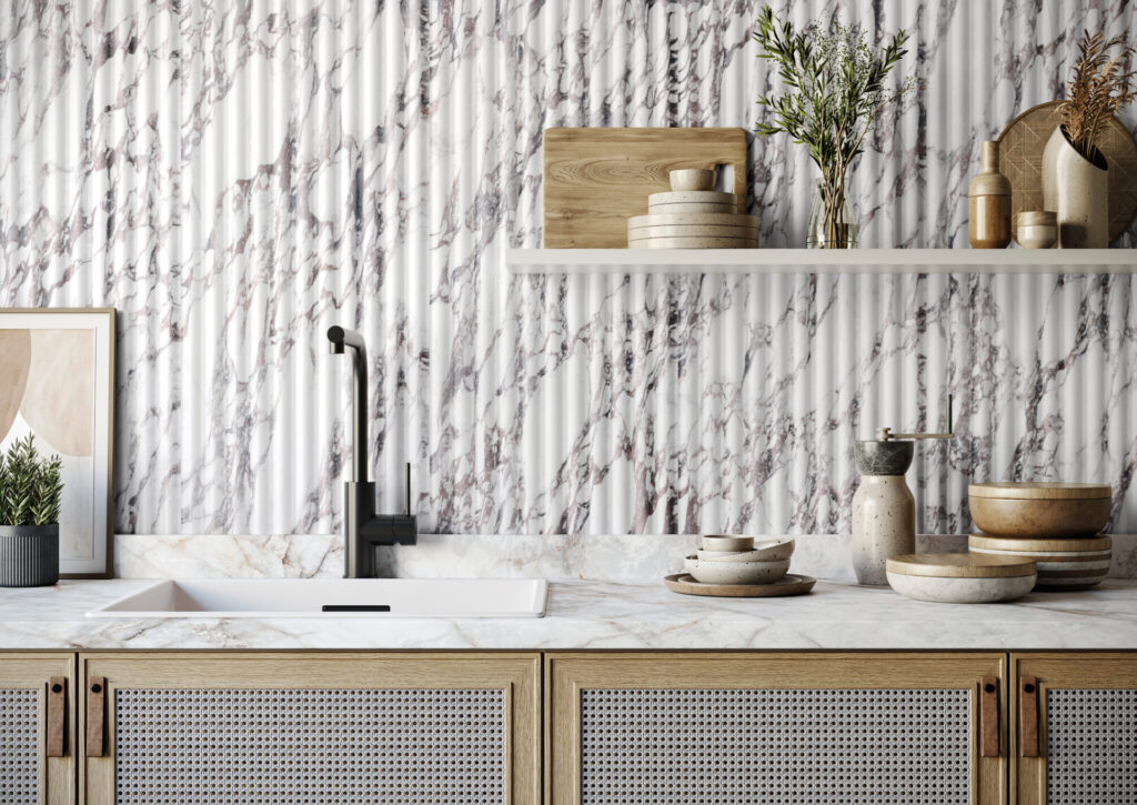 Murali Viola wall sample kitchen