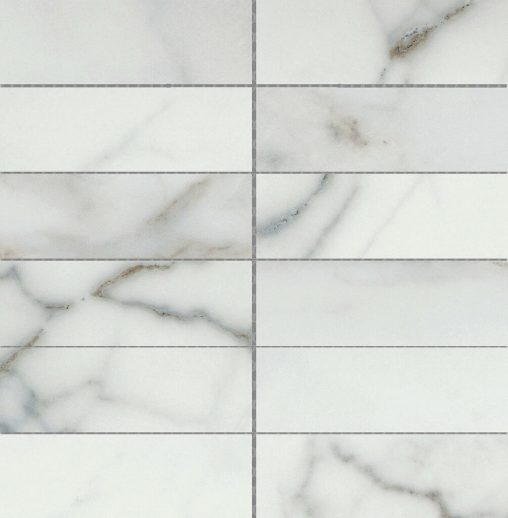 Parkview 2" x 6" Stacked Mosaic White
