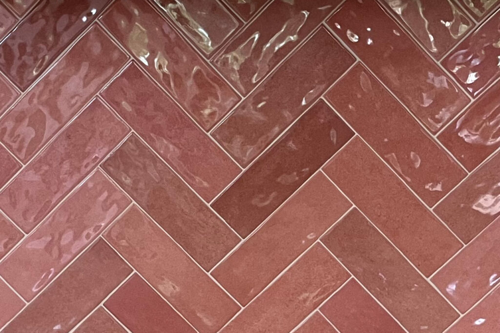 passion rosa sample herringbone pattern