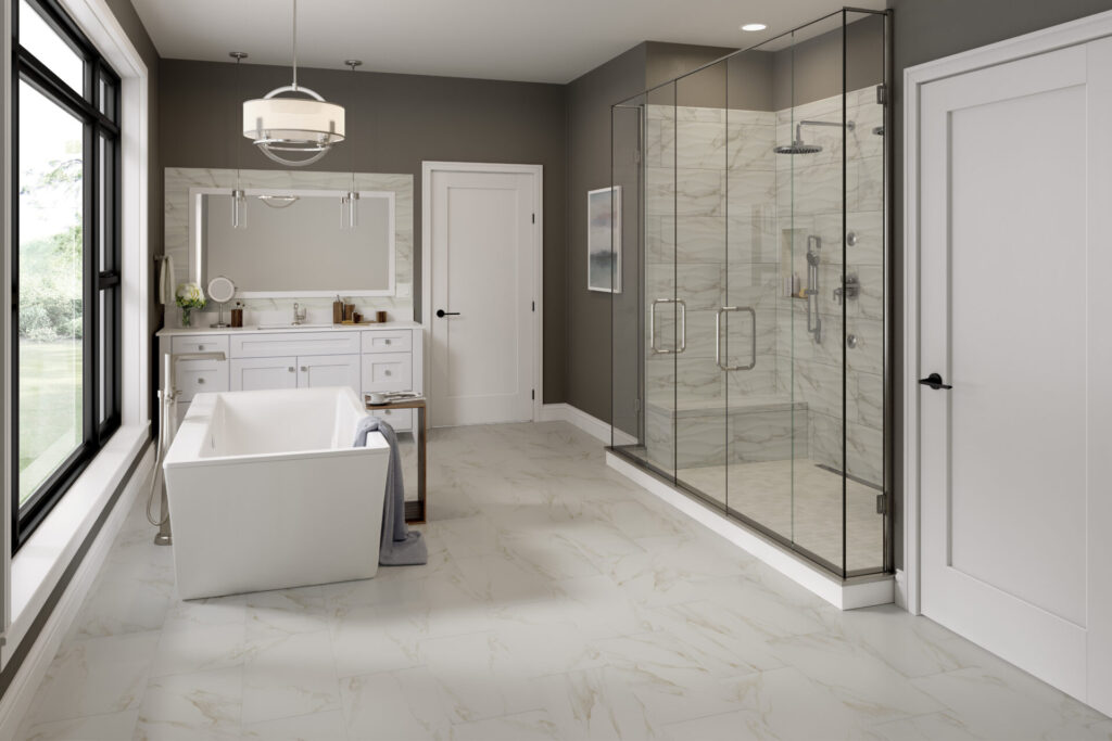 sculpture oro floor sample bathroom