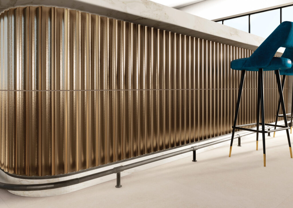 Tubage bronze sample wrapped around a bar