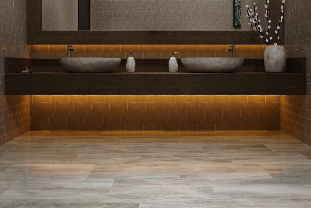 passion sample bathroom floor view
