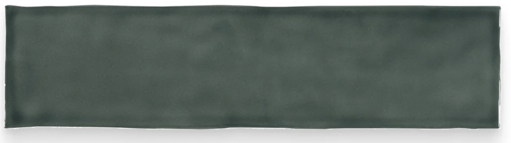 Watercolors 3 x 12 Glossy Rectangle Tile Emerald
