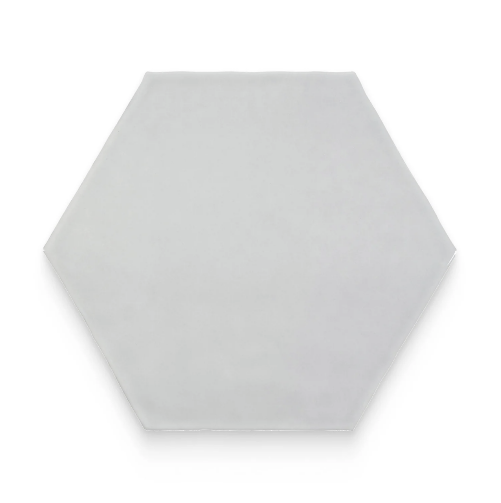 Watercolors 6x6 Silver Glossy Hexagon Tile