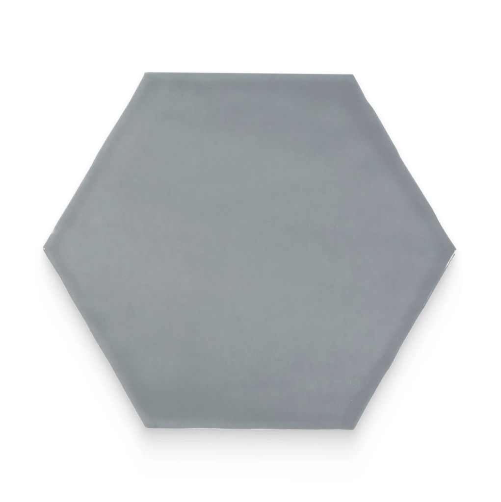 Watercolors 6x6 Sterling Glossy Hexagon Tile