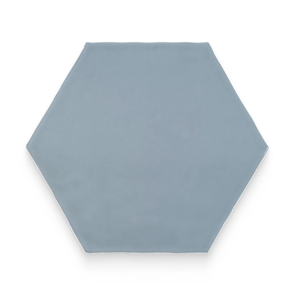 Watercolors 6x6 Sky Glossy Hexagon Tile