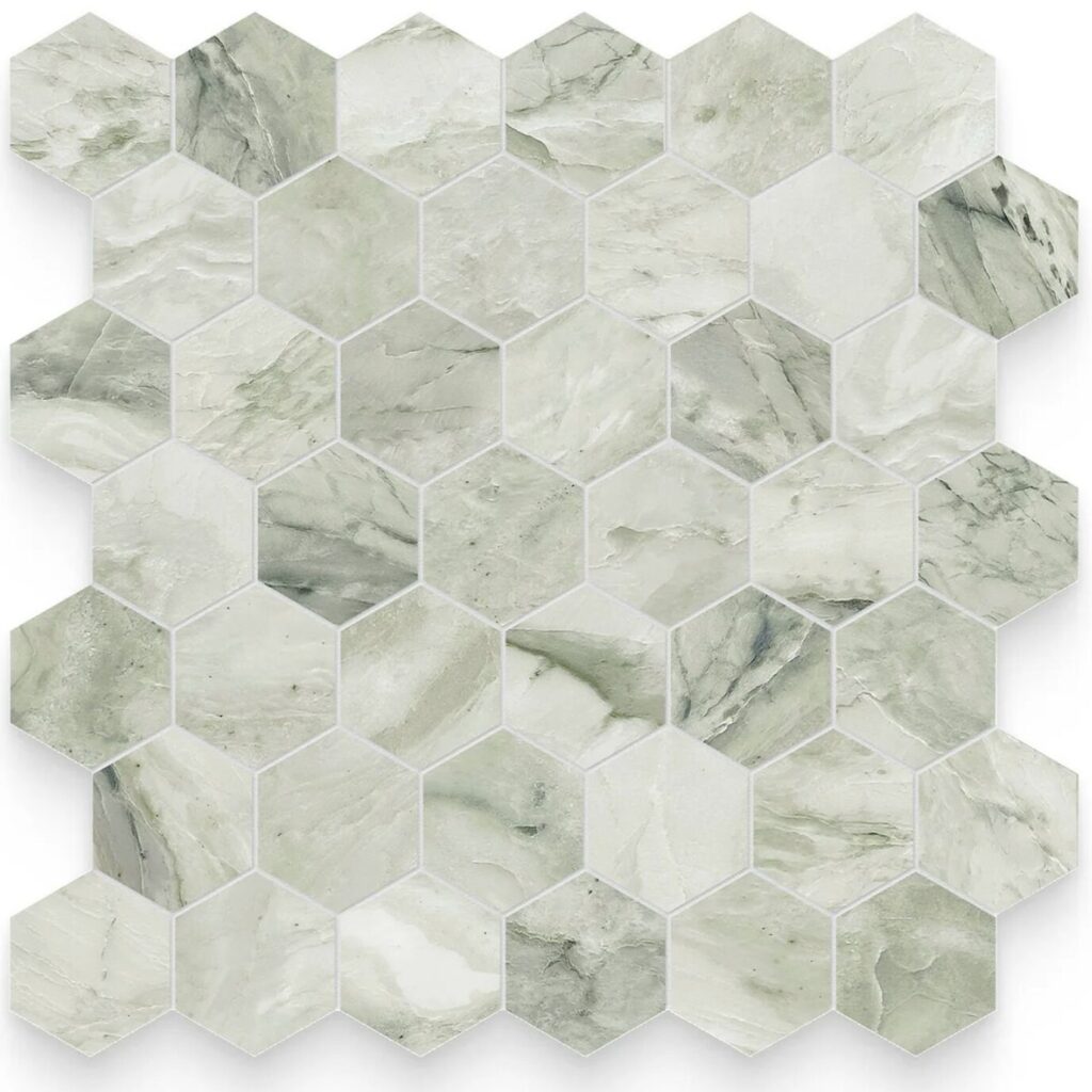 2 x 2 Verde Matcha Honed Hexagon Mosaic