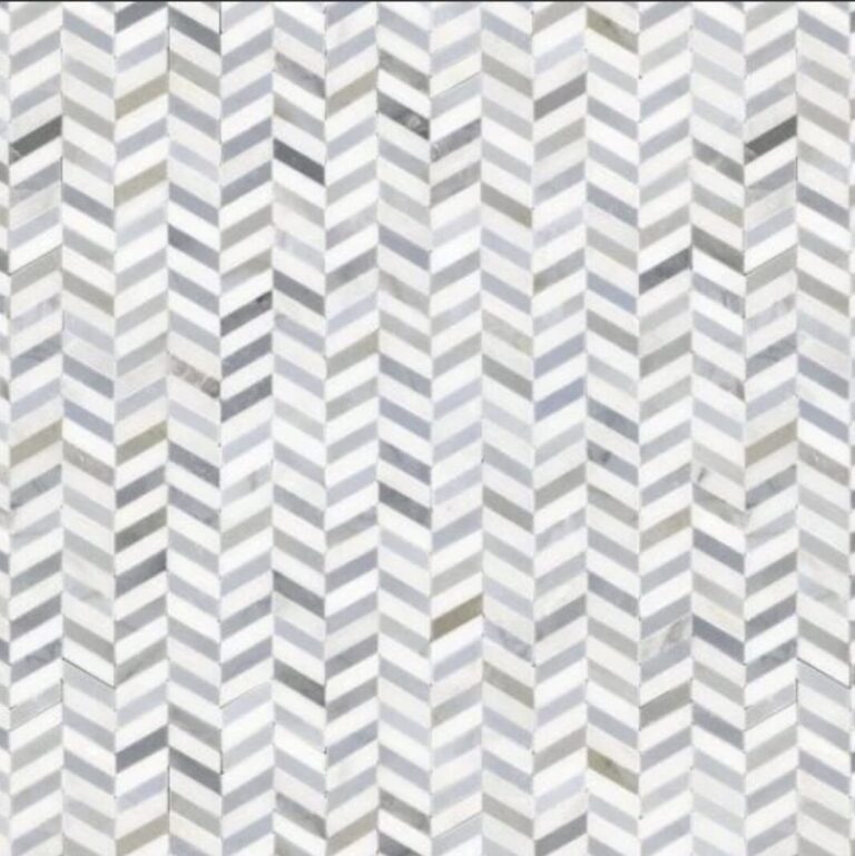Luxe Chevron Ocean Polished Mosaic