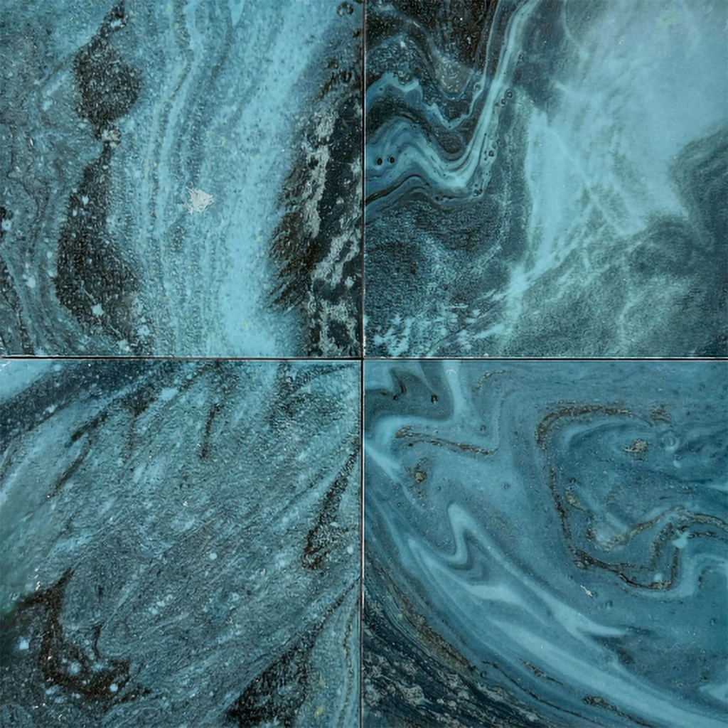 6X6 Swirl Turquoise Polished Porcelain Tile 6X6 Swirl Turquoise Polished Porcelain Tile