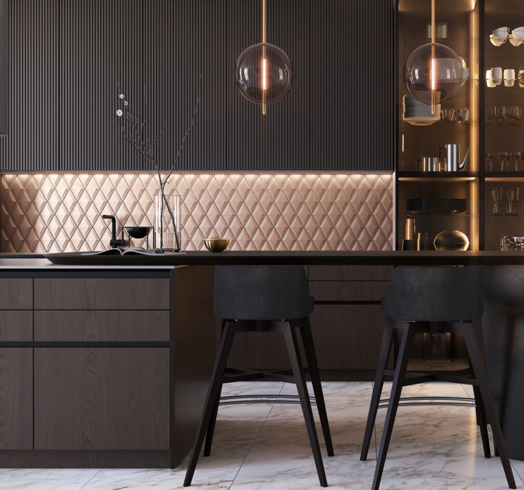 Champagne Gold wall sample geometal