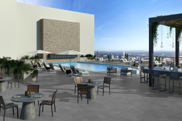 IRONWORX™ 31 x 31 outdoor pool scene