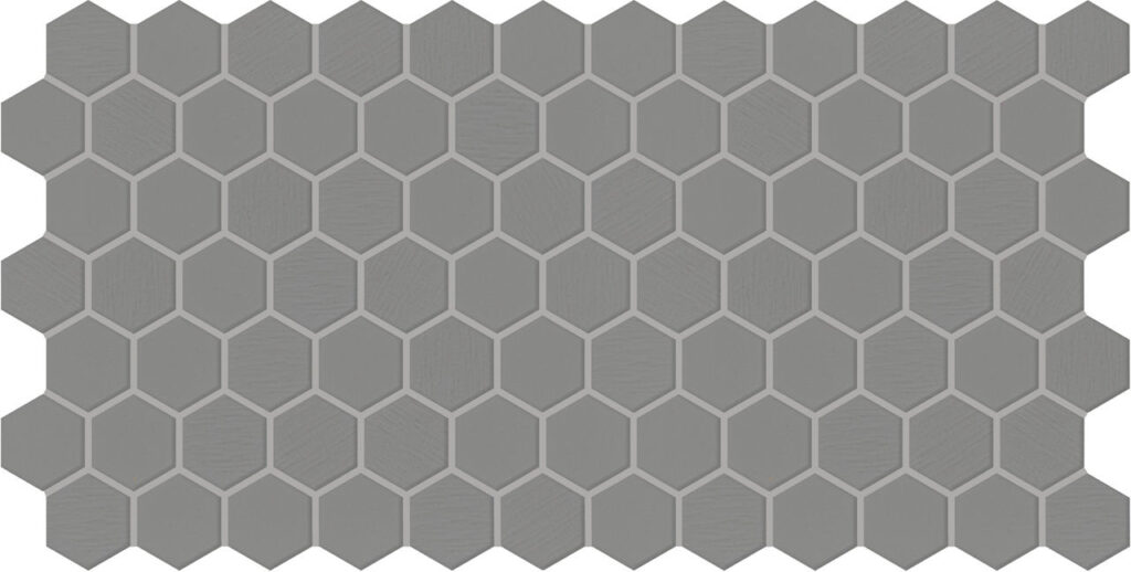 Keystones 1 Hexagon Mosaic Suede Gray