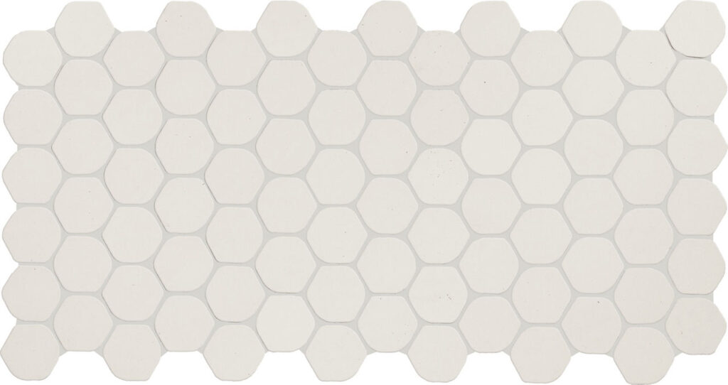 Keystones 2 Organic Hexagon Mosaic Arctic White