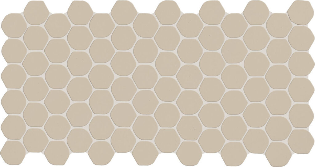 Keystones 2 Organic Hexagon Mosaic Urban Putty