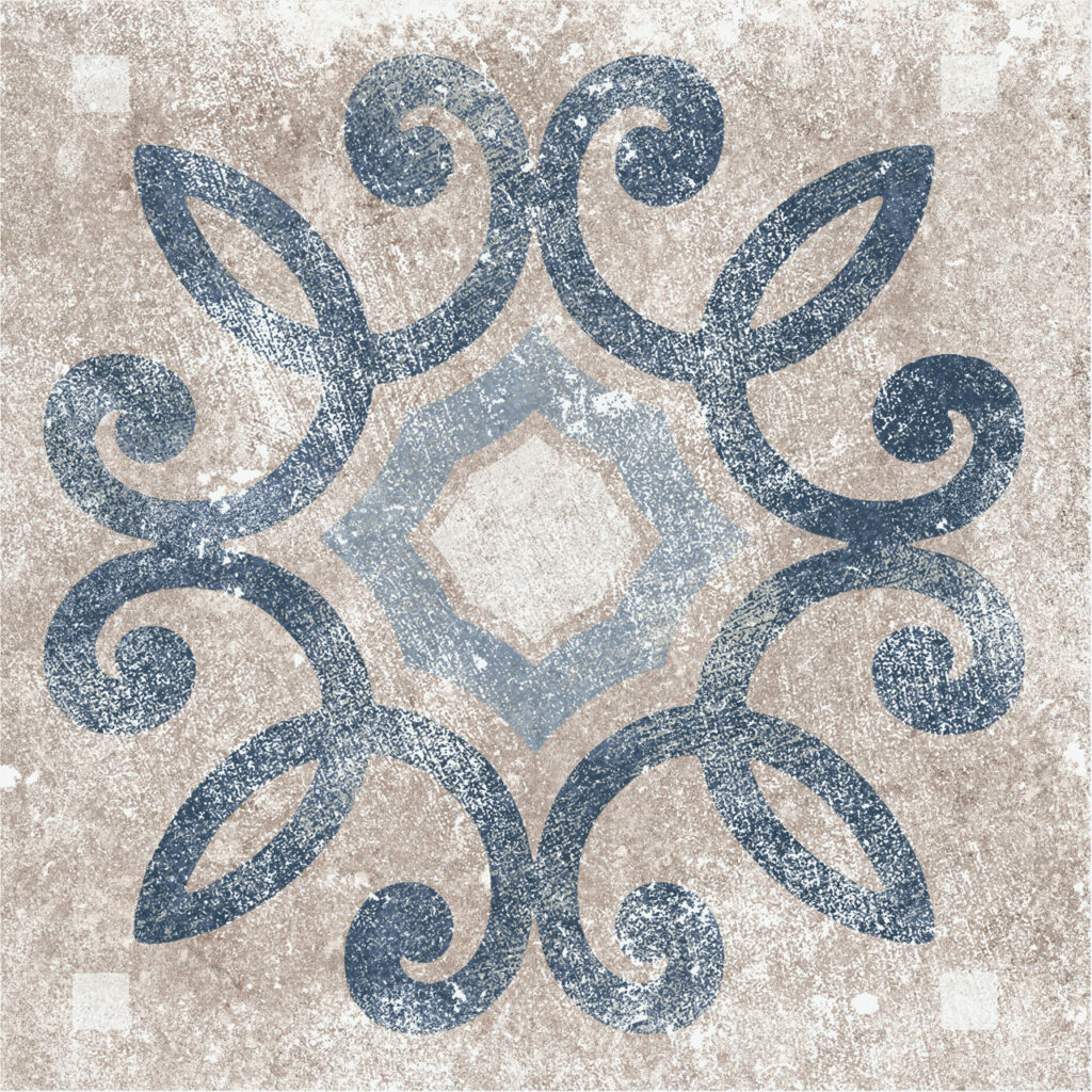 Lucca Blue Square Deco A