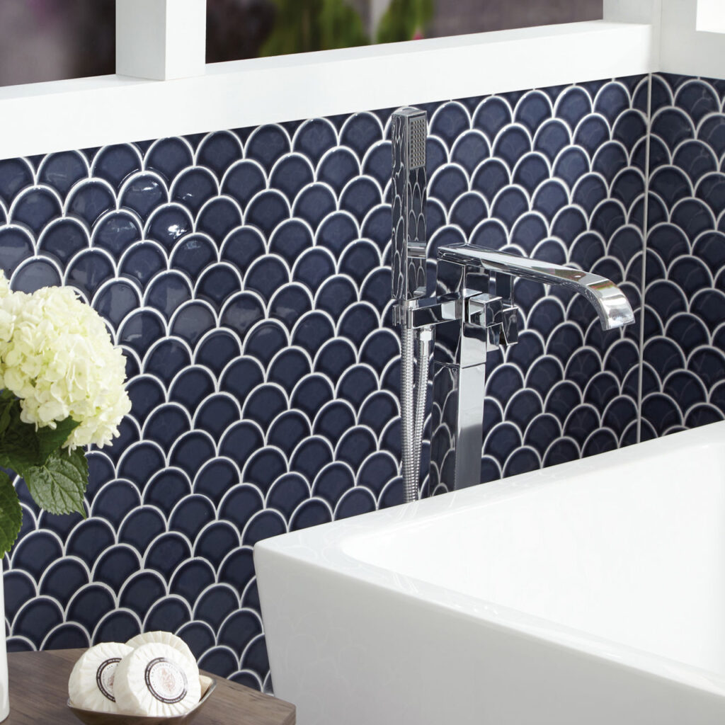 Revalia Remix Radiant Blue Fan sample bathroom 2