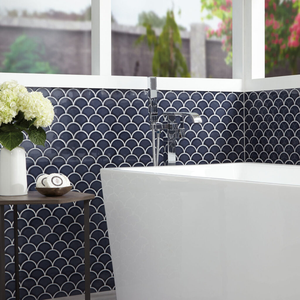 Revalia Remix Radiant Blue Fan sample bathroom 3