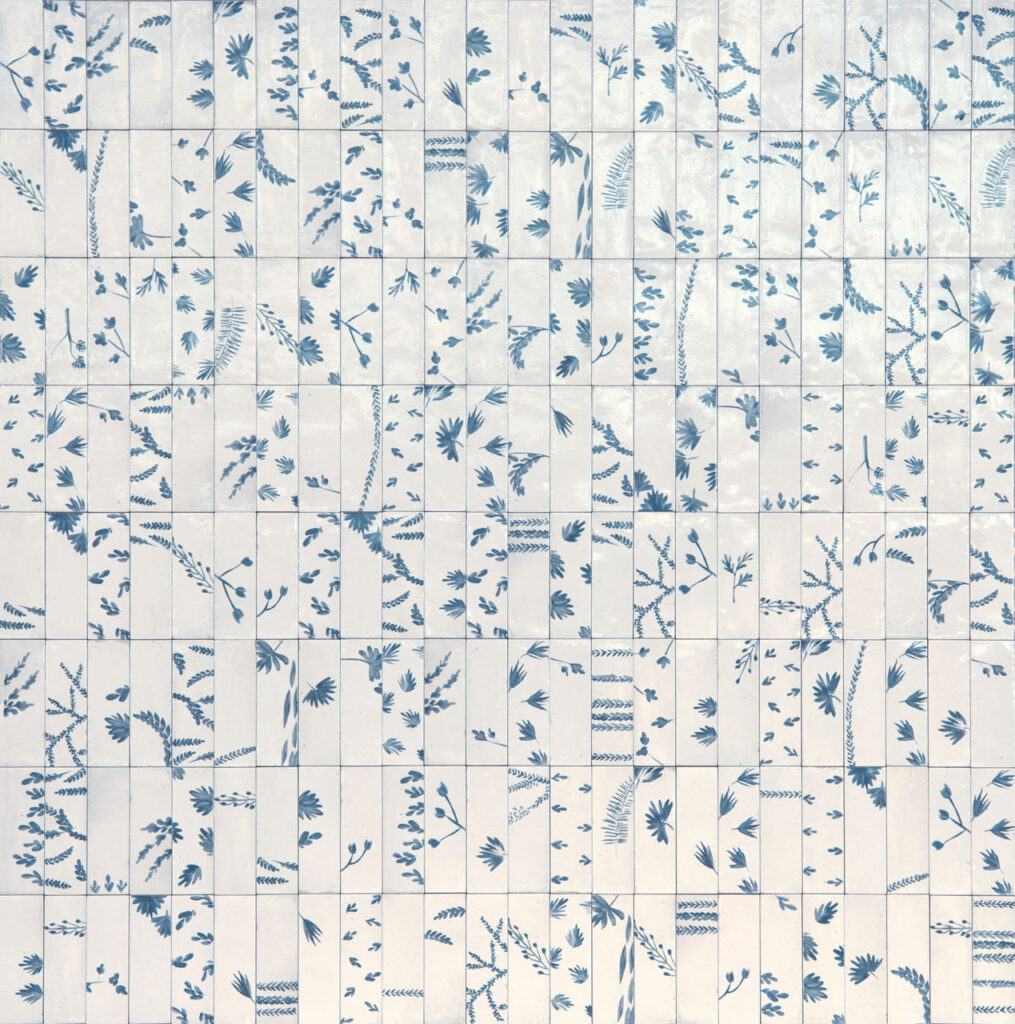 Rice Bianco Deco Leaf Rectangle