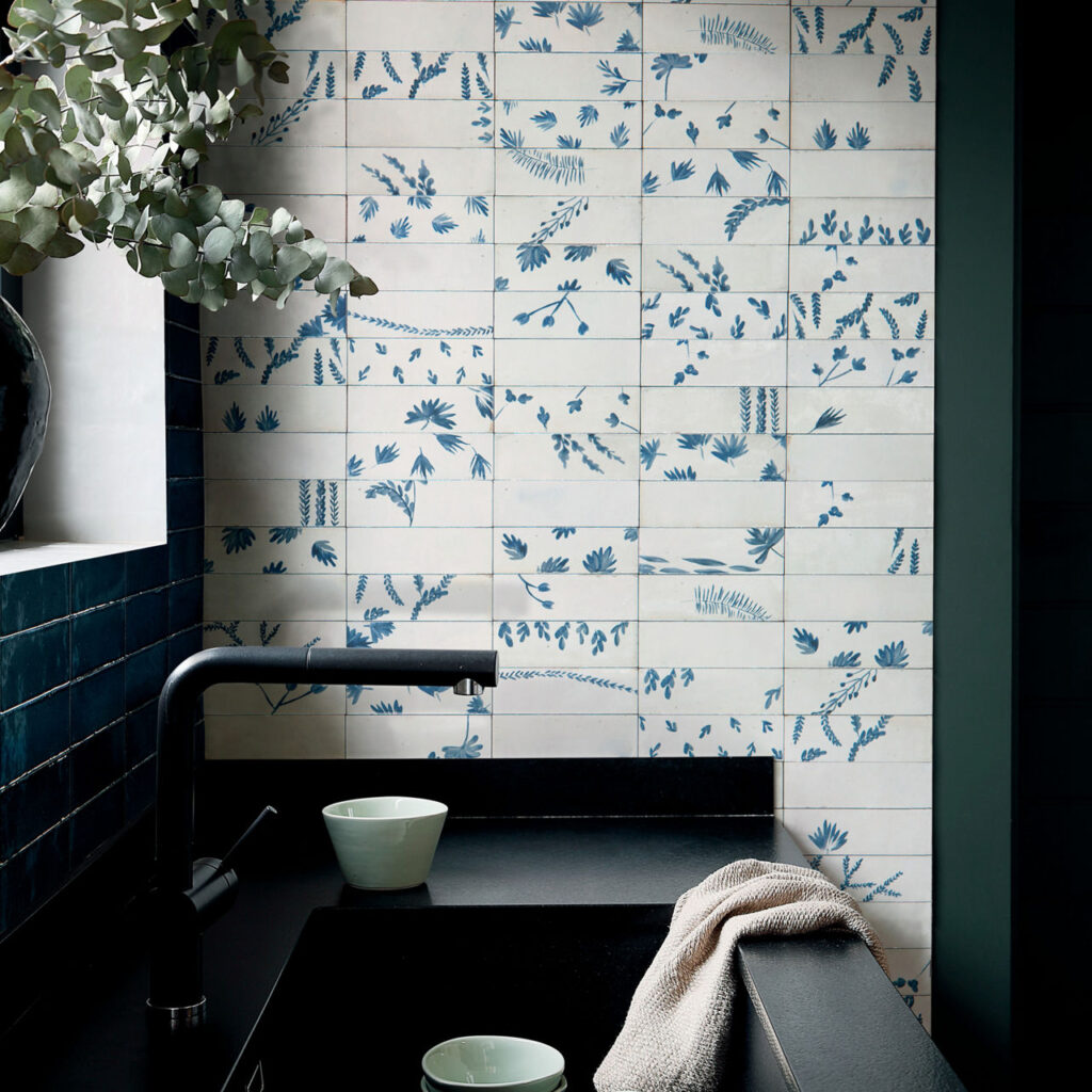 Rice Bianco Rectangle wall sample kitchen
