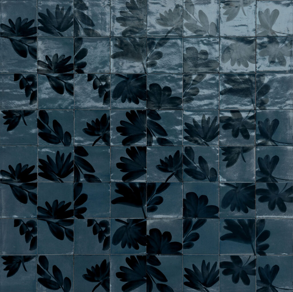 Rice Blu Deco Blossom Square