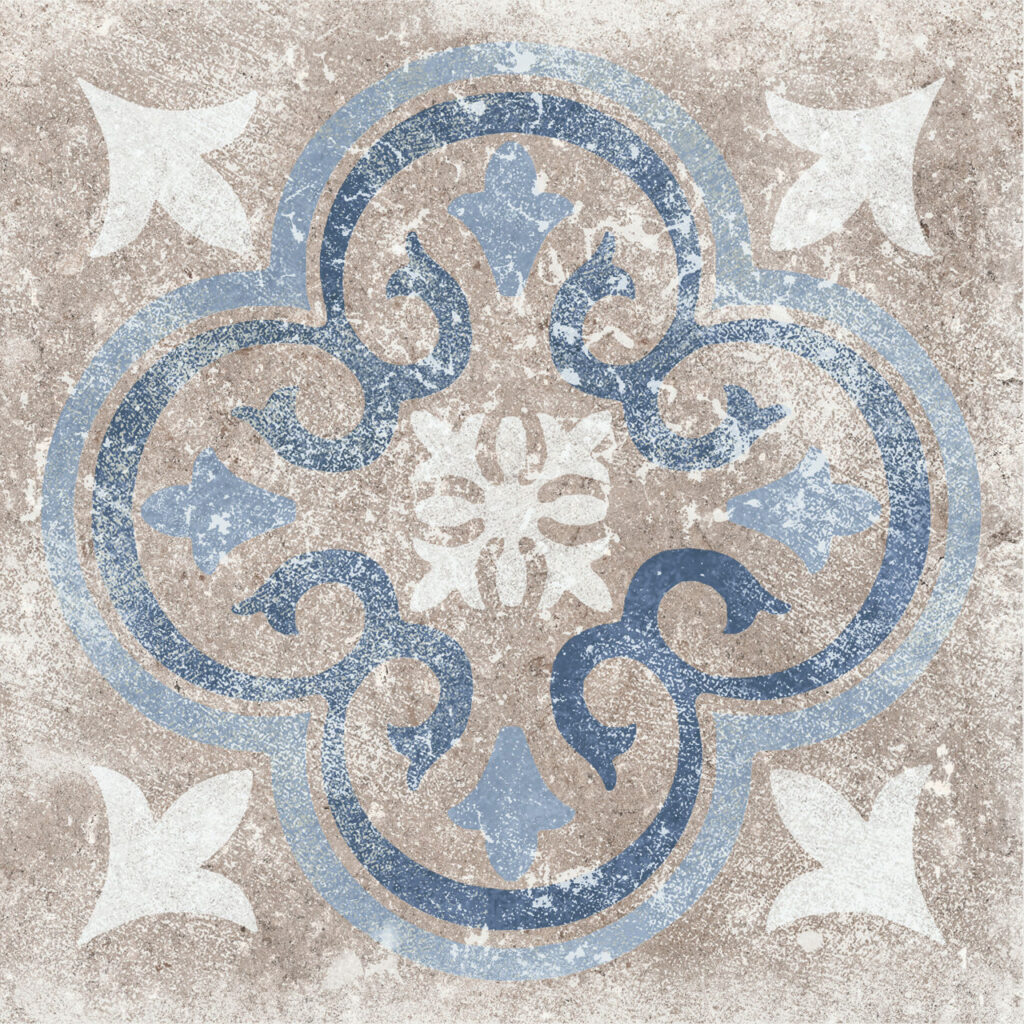 Siena Blue Square Deco B