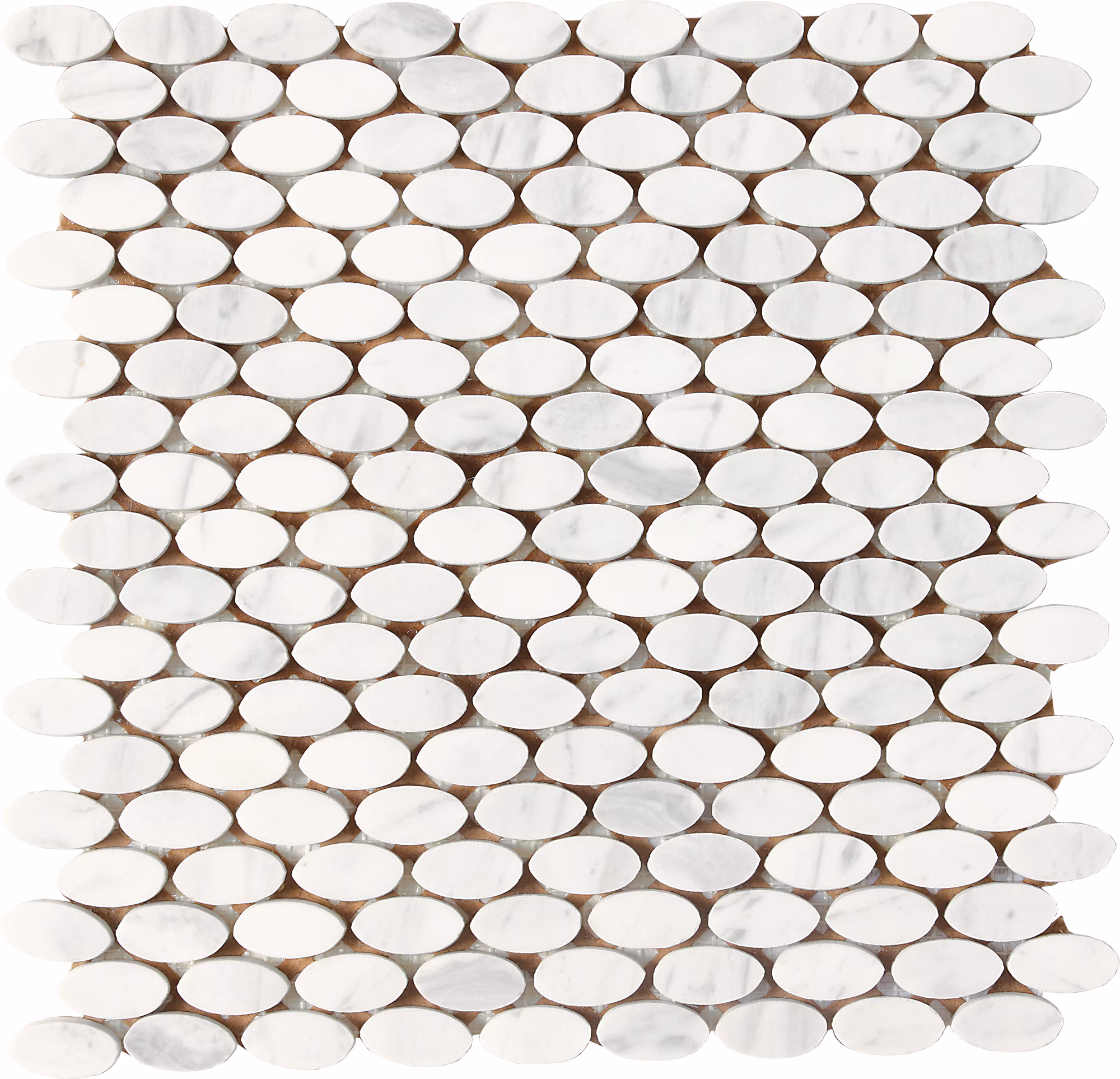 Stone a la Mod Contempo White Oval Mosaic