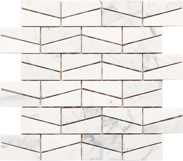 Stone a la Mod Contempo White Wedge Mosaic