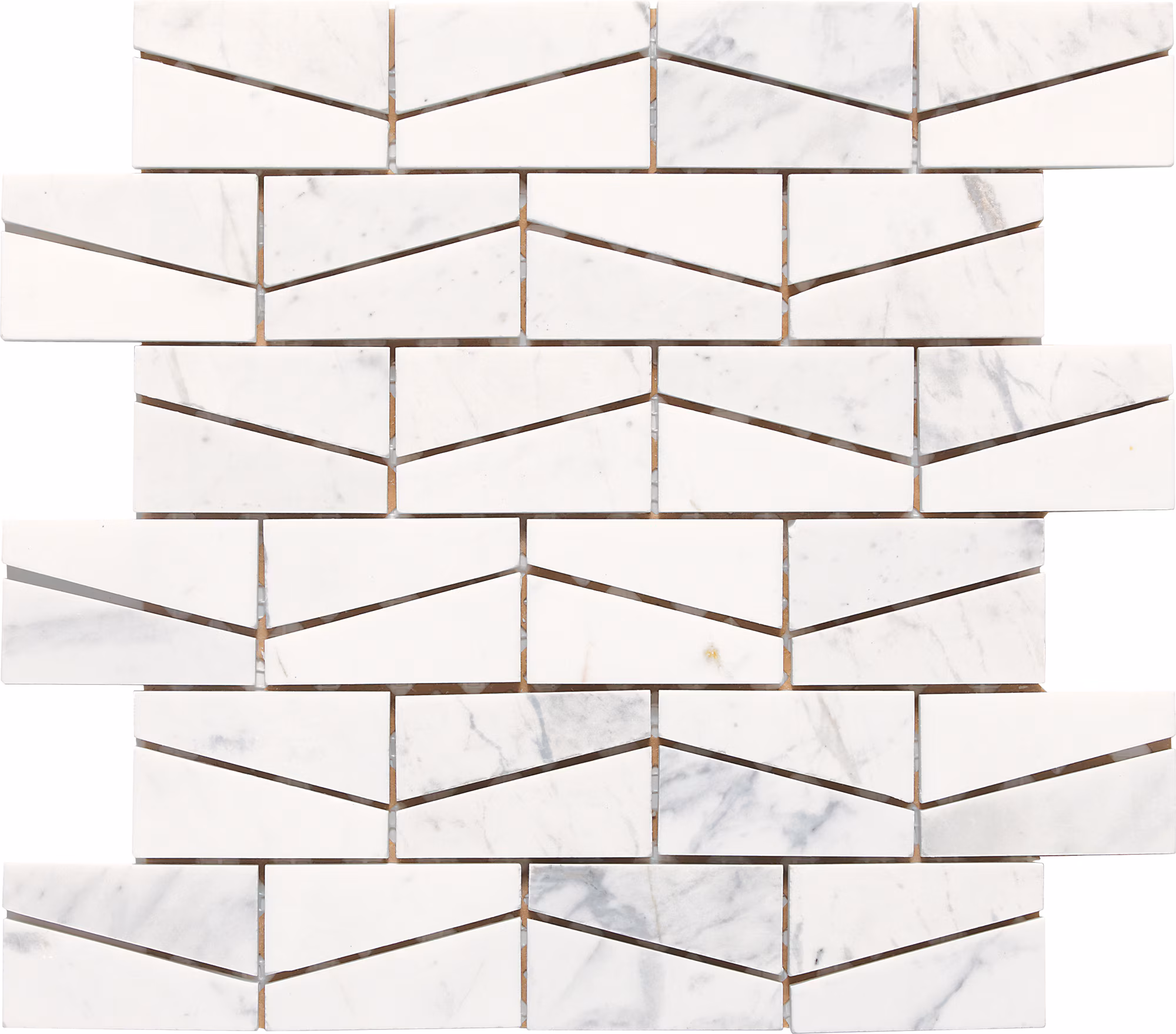 Stone a la Mod Contempo White Wedge Mosaic