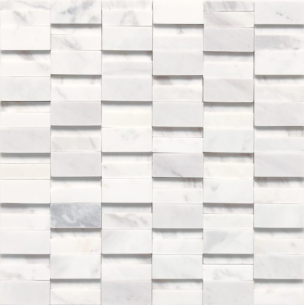 Stone a la Mod Random Mosaic Contempo White