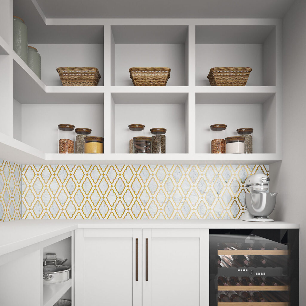White And Brass Baroque sample kitchen