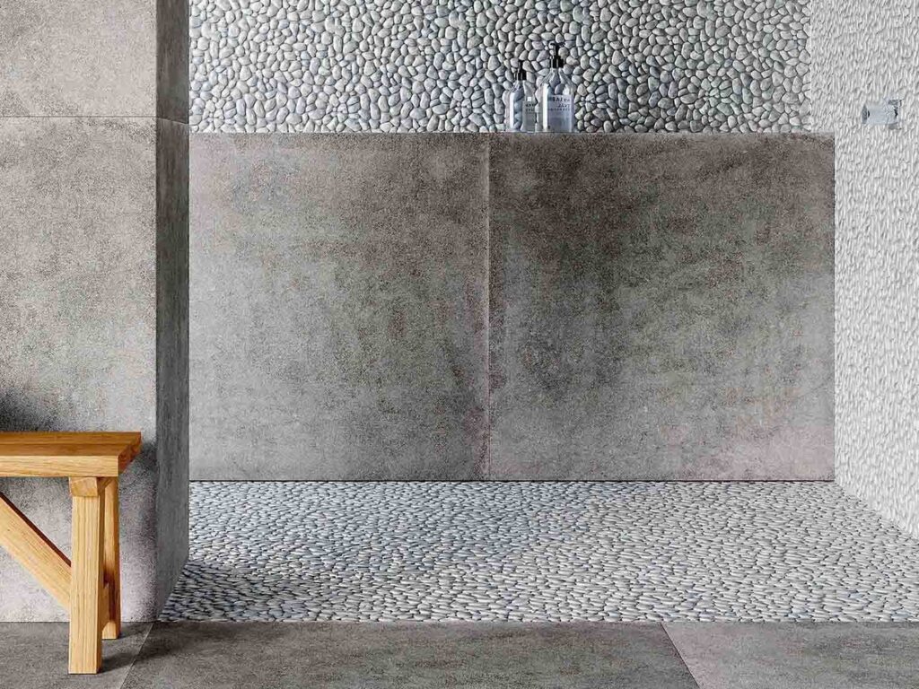 Boulder Grey 12X12 shower wall sample