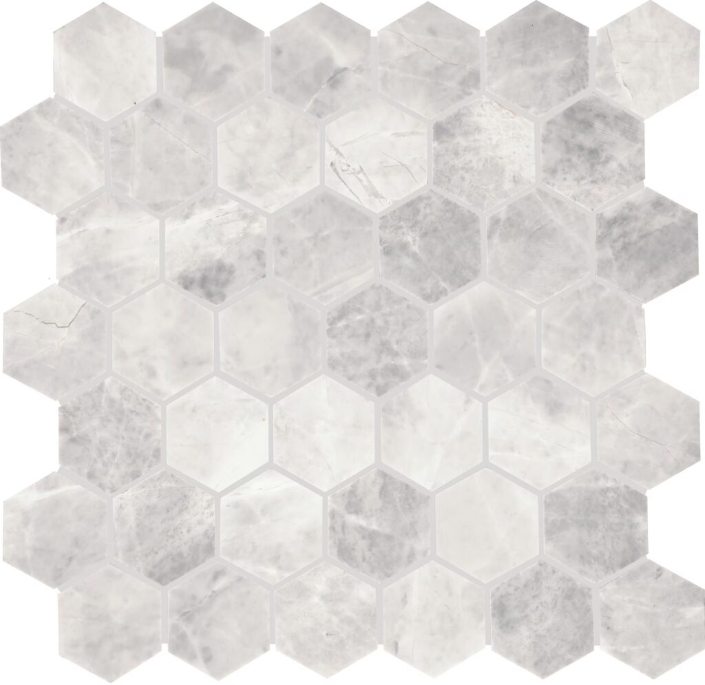 Eclessia Marble 2 Hexagon Honed Cristallo