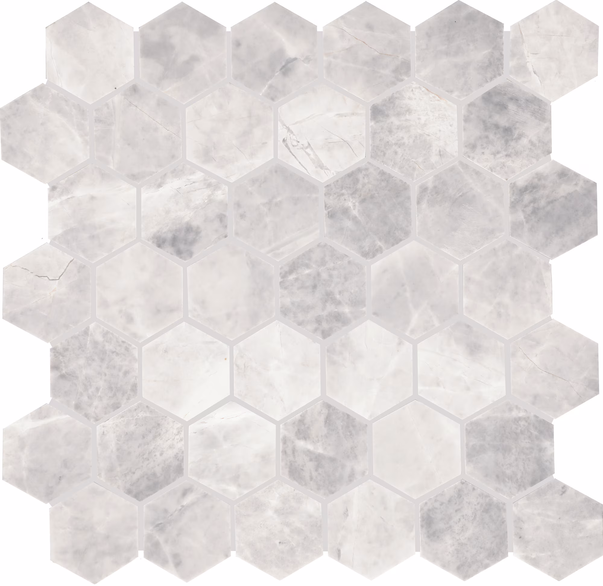 Eclessia Marble 2″ Hexagon Honed