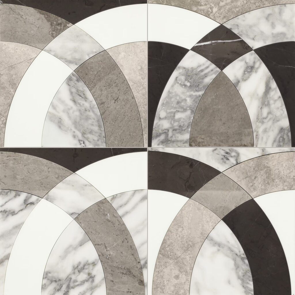Eclessia Marble Blend Arches Polished Arabescato Argento