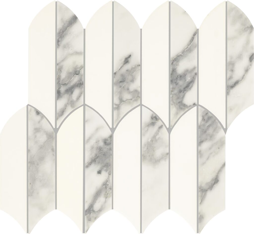 Eclessia Marble Blend Feather Polished Arabescato Argento