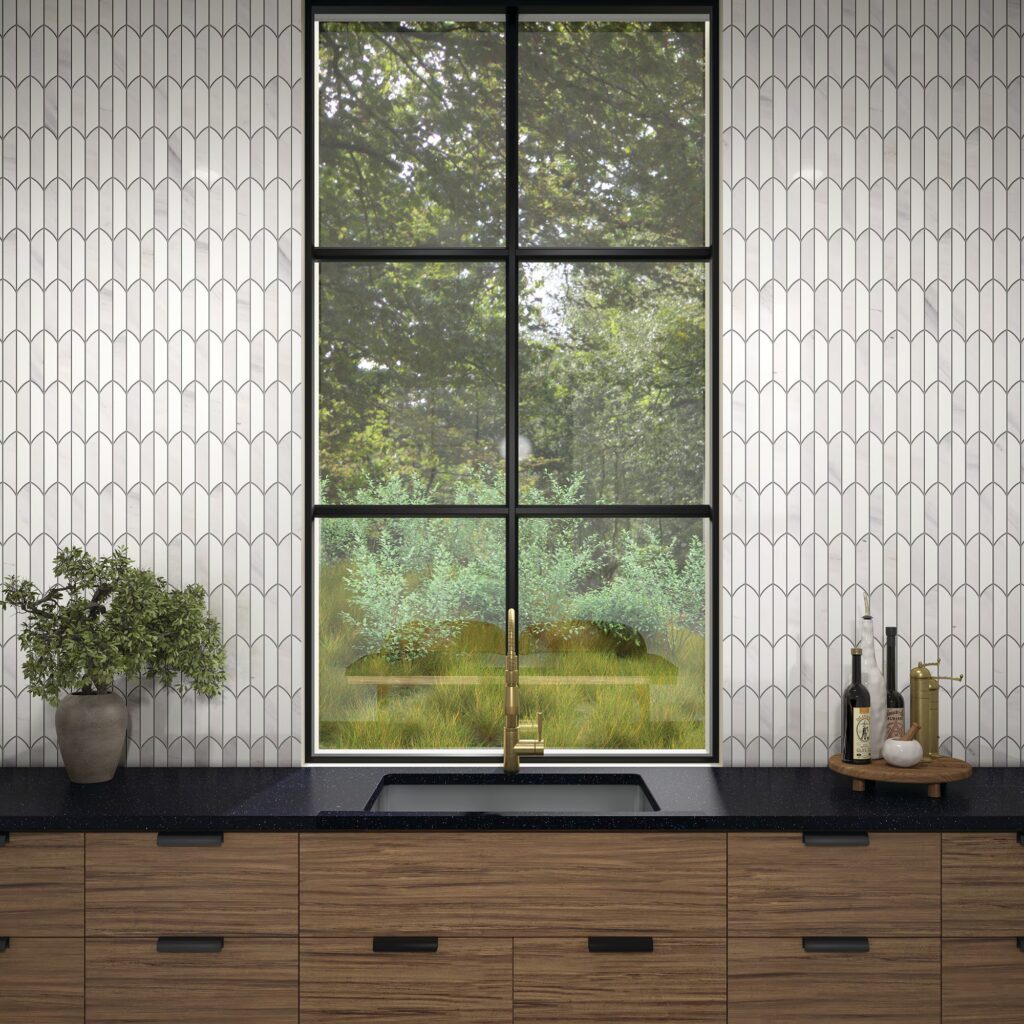 Eclessia Marble Blend Feather Polished pacifica wall sample