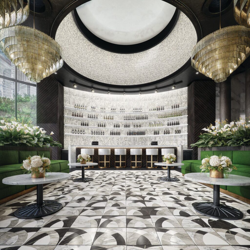 Eclessia Marble Blend Feather Polished wall floor and ceiling sample