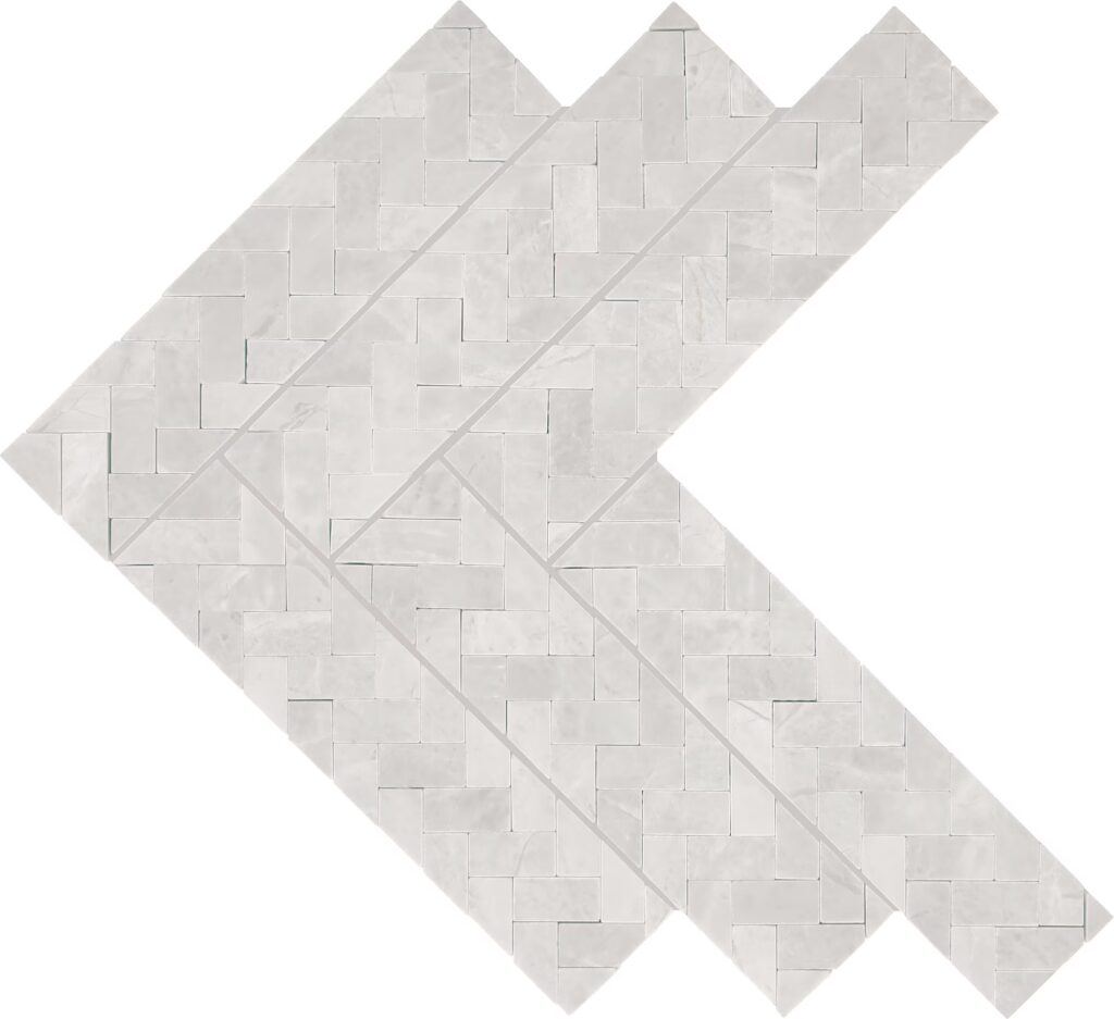 Eclessia Marble Double Herringbone Polished Cristallo