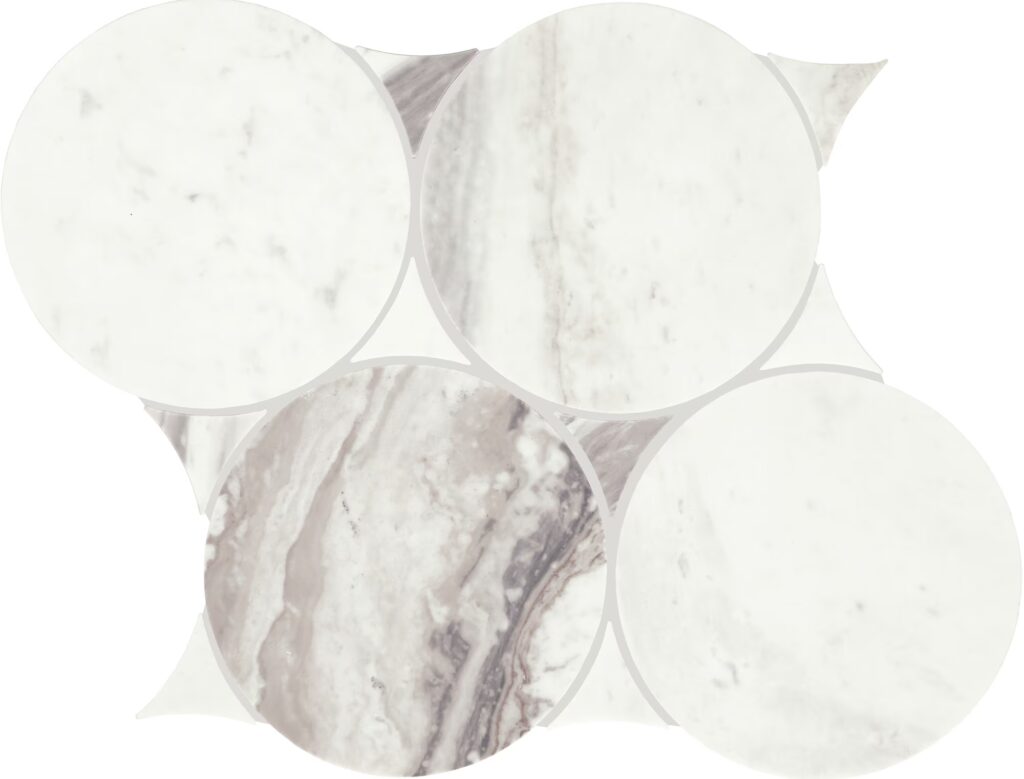 Eclessia Marble Volakas Circle Mosaic
