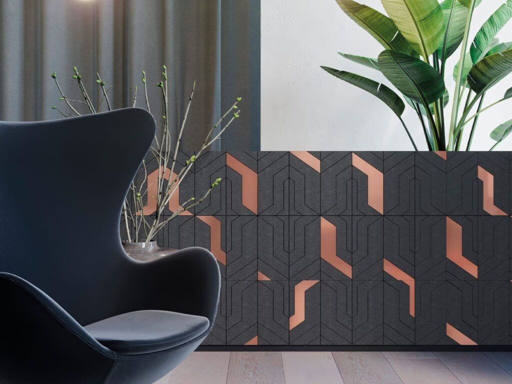 Focus Black Copper 11X11 wall sample 2