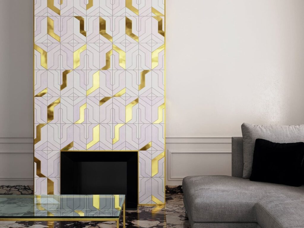 Focus White Gold 11X11 fireplace sourround sample 2
