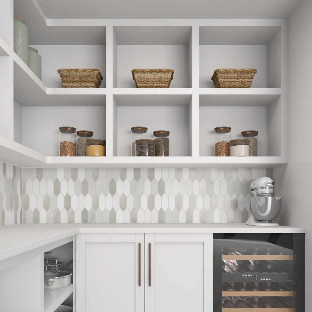 Fonté Blend Picket Mosaic nautical grey wall sample kitchen