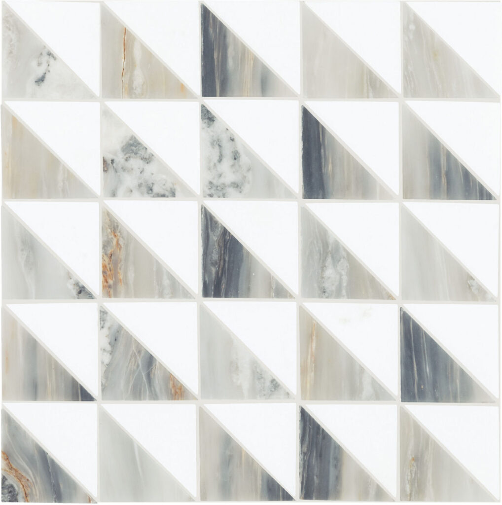 Gamma Blend Triangle Mosaic Honed Azure