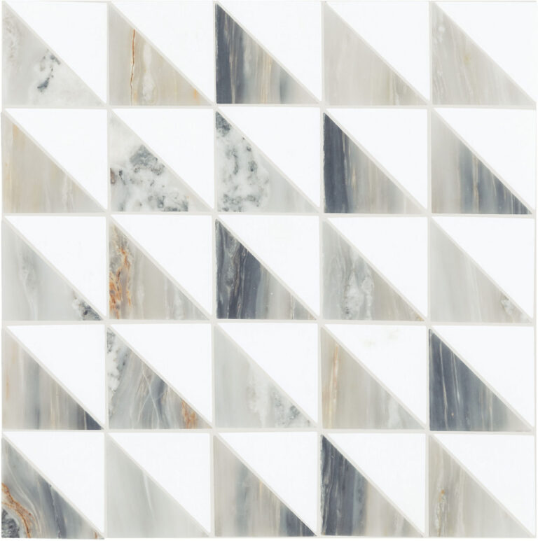 Gamma Blend Triangle Mosaic Honed Azure