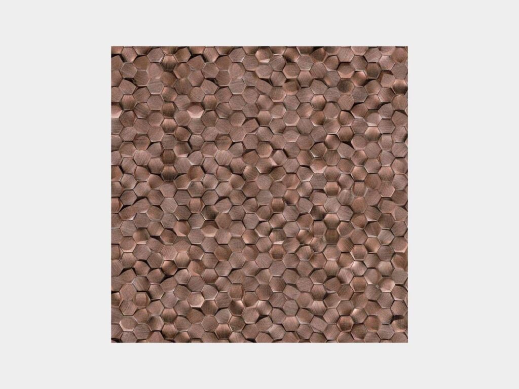 Gravity Aluminium 3D Hexagon Copper 12X12