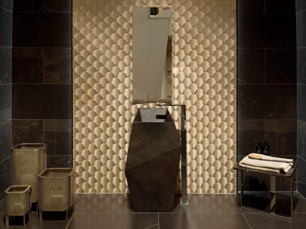 Gravity Aluminium Shell Gold 10X10 wall sample