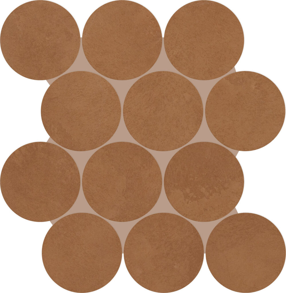 Indoterra 4 Circle Mosaic Matte Brick